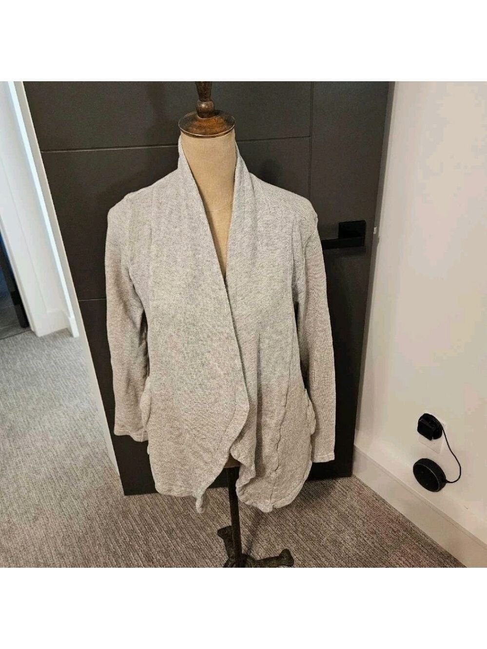 Gray Women's Open Front Sweater